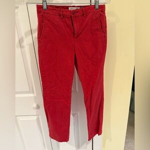 Old Navy- “Ultimate Slim” Chino Pant, Red, Size 10R